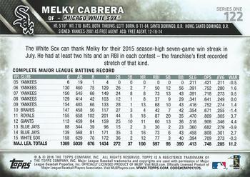2016 Topps - Limited #122 Melky Cabrera Back