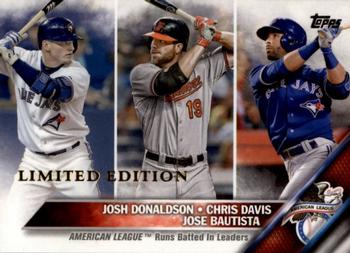 2016 Topps - Limited #162 Josh Donaldson / Chris Davis / Jose Bautista Front