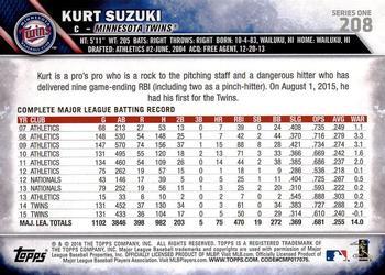2016 Topps - Limited #208 Kurt Suzuki Back