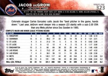 2016 Topps - Limited #323 Jacob deGrom Back