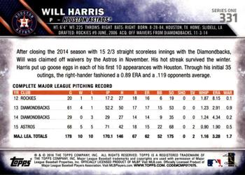 2016 Topps - Limited #331 Will Harris Back