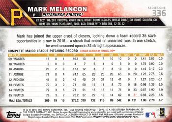 2016 Topps - Limited #336 Mark Melancon Back