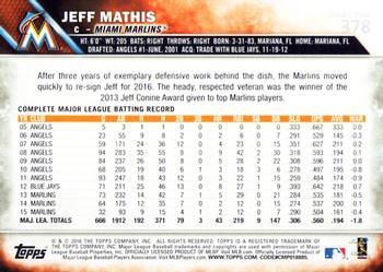 2016 Topps - Limited #378 Jeff Mathis Back