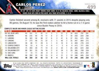 2016 Topps - Limited #499 Carlos Perez Back