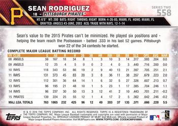 2016 Topps - Limited #558 Sean Rodriguez Back