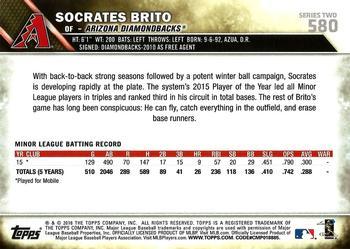 2016 Topps - Limited #580 Socrates Brito Back