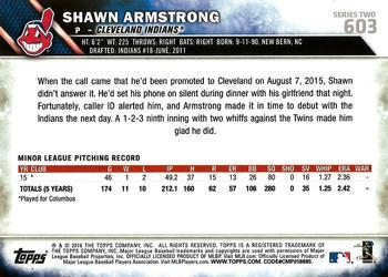 2016 Topps - Limited #603 Shawn Armstrong Back