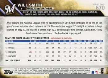 2016 Topps - Limited #670 Will Smith Back