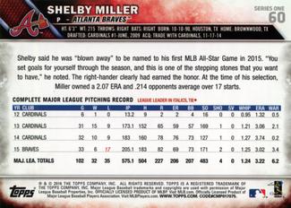 2016 Topps Mini #60 Shelby Miller Back