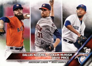 2016 Topps Mini #187 American League Wins Leaders Front