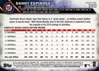 2016 Topps Mini #390 Danny Espinosa Back