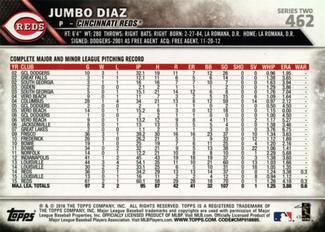 2016 Topps Mini #462 Jumbo Diaz Back