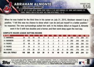 2016 Topps Mini #556 Abraham Almonte Back