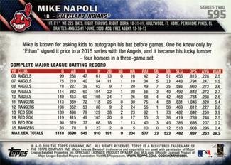 2016 Topps Mini #595 Mike Napoli Back