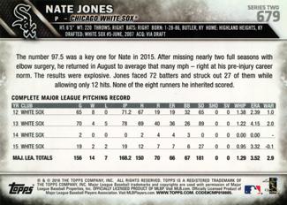 2016 Topps Mini #679 Nate Jones Back