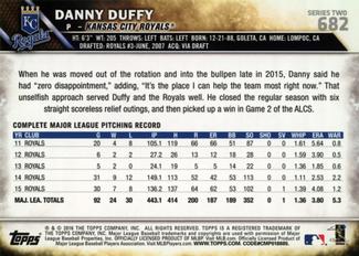 2016 Topps Mini #682 Danny Duffy Back