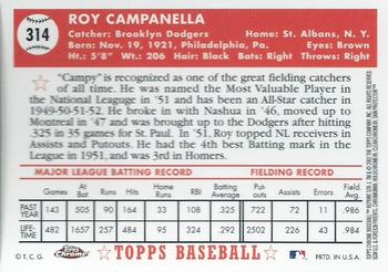 2002 Topps Chrome - 1952 Reprints #52R-1 Roy Campanella  Back