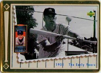 1995 Upper Deck Baseball Heroes Mickey Mantle 10-Card Tin #2 Mickey Mantle Front
