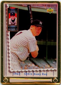 1995 Upper Deck Baseball Heroes Mickey Mantle 10-Card Tin #8 Mickey Mantle Front