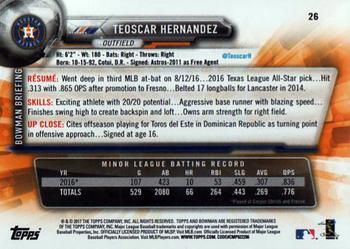 2017 Bowman #26 Teoscar Hernandez Back