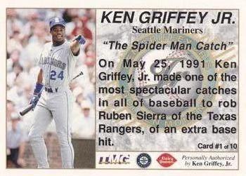 1994 Dairy Queen Ken Griffey Jr's Golden Moments #1 Ken Griffey Jr. Back