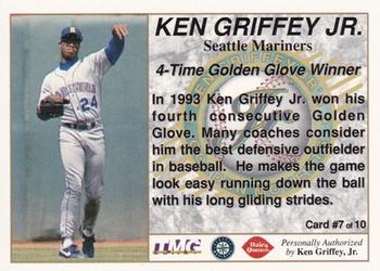 1994 Dairy Queen Ken Griffey Jr's Golden Moments #7 Ken Griffey Jr. Back