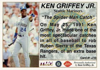 1994 Dairy Queen Ken Griffey Jr's Golden Moments - Gold #1 Ken Griffey Jr. Back