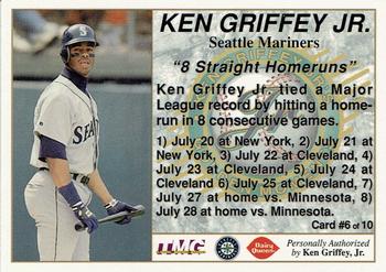 1994 Dairy Queen Ken Griffey Jr's Golden Moments - Gold #6 Ken Griffey Jr. Back