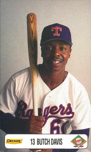 1993 Decker Texas Rangers Photocards #NNO Butch Davis Front