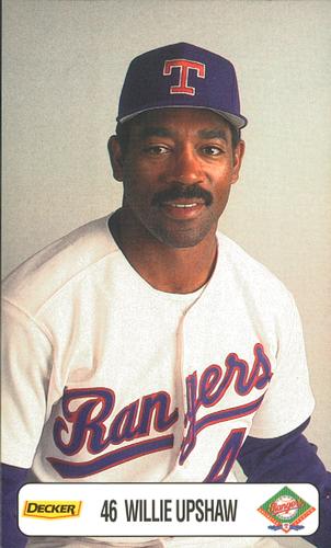 1993 Decker Texas Rangers Photocards #NNO Willie Upshaw Front