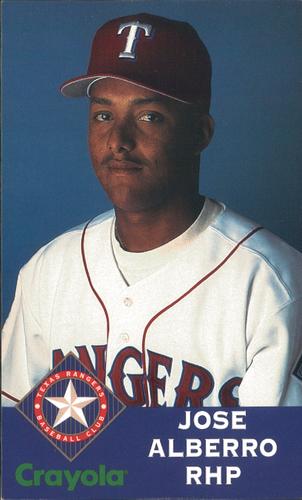 1995 Crayola Texas Rangers Photocards #NNO Jose Alberro Front