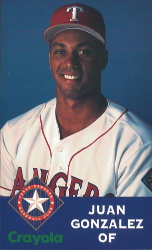 1995 Crayola Texas Rangers Photocards #NNO Juan Gonzalez Front