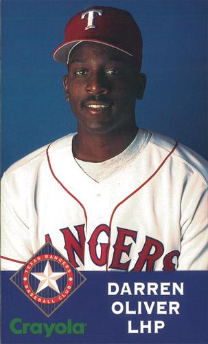 1995 Crayola Texas Rangers Photocards #NNO Darren Oliver Front