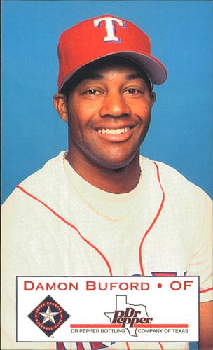 1996 Dr. Pepper Texas Rangers 3x5 #NNO Damon Buford Front