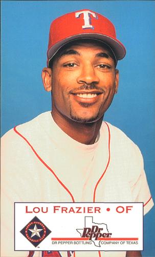 1996 Dr. Pepper Texas Rangers 3x5 #NNO Lou Frazier Front
