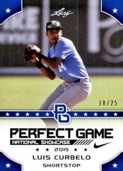 2015 Leaf Perfect Game National Showcase - Blue #241 Luis Curbelo Front