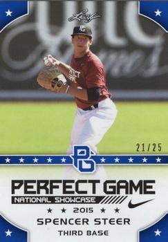 2015 Leaf Perfect Game National Showcase - Blue #258 Spencer Steer Front