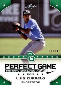 2015 Leaf Perfect Game National Showcase - Green #241 Luis Curbelo Front