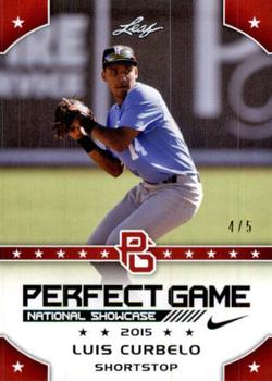 2015 Leaf Perfect Game National Showcase - Red #241 Luis Curbelo Front