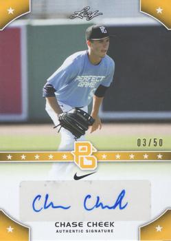 2015 Leaf Perfect Game National Showcase - Base Autograph Gold #PG-CC6 Chase Cheek Front