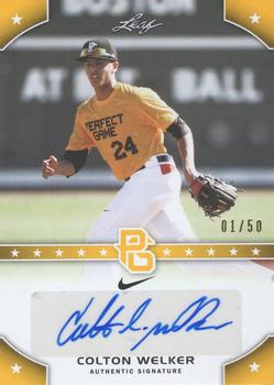 2015 Leaf Perfect Game National Showcase - Base Autograph Gold #PG-CW4 Colton Welker Front