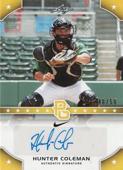 2015 Leaf Perfect Game National Showcase - Base Autograph Gold #PG-HC1 Hunter Coleman Front