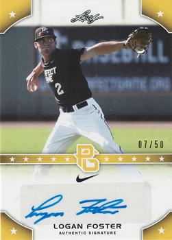 2015 Leaf Perfect Game National Showcase - Base Autograph - Gold #PG-LF1 Logan Foster Front