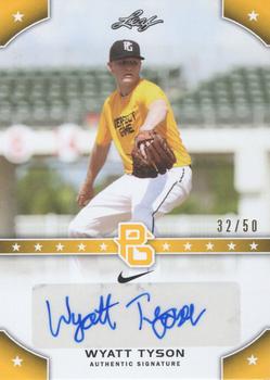 2015 Leaf Perfect Game National Showcase - Base Autograph - Gold #PG-WT1 Wyatt Tyson Front