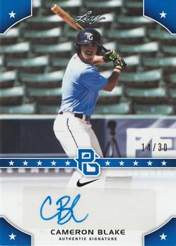 2015 Leaf Perfect Game National Showcase - Base Autograph - Blue #PG-CB1 Cameron Blake Front