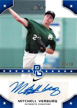 2015 Leaf Perfect Game National Showcase - Base Autograph Blue #PG-MV1 Mitchell Verburg Front