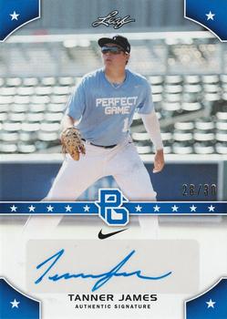2015 Leaf Perfect Game National Showcase - Base Autograph - Blue #PG-TJ1 Tanner James Front