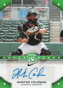 2015 Leaf Perfect Game National Showcase - Base Autograph Green #PG-HC1 Hunter Coleman Front