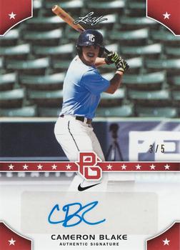 2015 Leaf Perfect Game National Showcase - Base Autograph - Red #PG-CB1 Cameron Blake Front