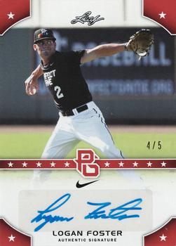 2015 Leaf Perfect Game National Showcase - Base Autograph Red #PG-LF1 Logan Foster Front